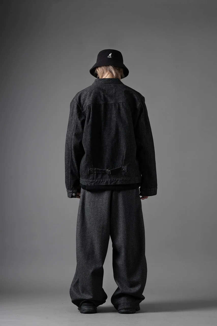 FULLCOUNT Type 1 Black Denim Jacket / 13.7oz Zimbabwe Selvedge Denim (BLACK) - Image 19