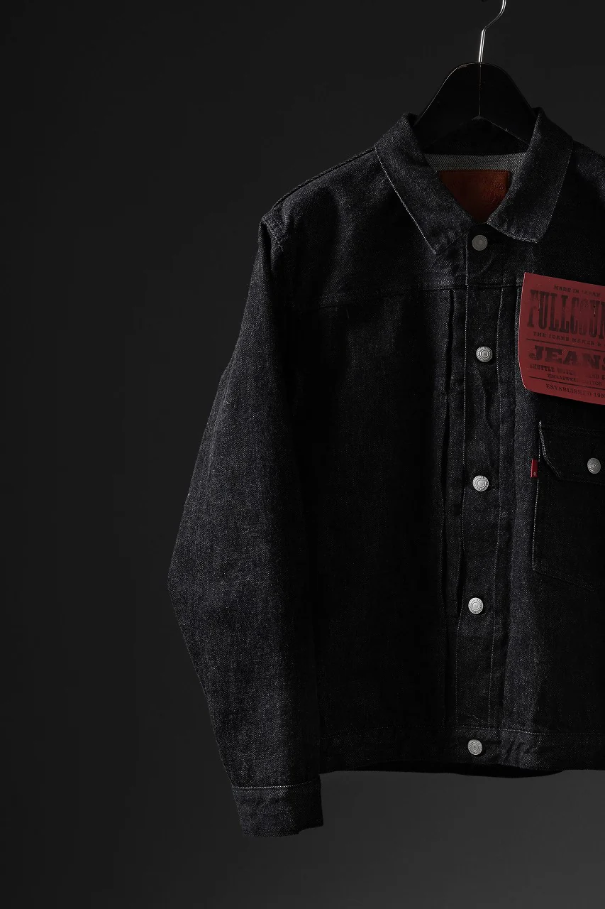 FULLCOUNT Type 1 Black Denim Jacket / 13.7oz Zimbabwe Selvedge Denim (BLACK) - Image 26