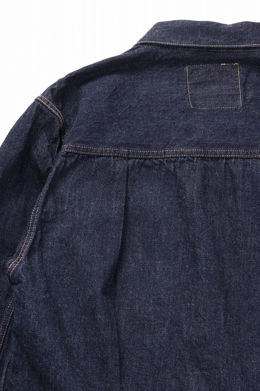 FULLCOUNT Type 1 Denim Jacket / 11.5oz Zimbabwe Selvedge Denim (Super Smooth) (INDIGO BLUE / ONE WASHED) - Image 10