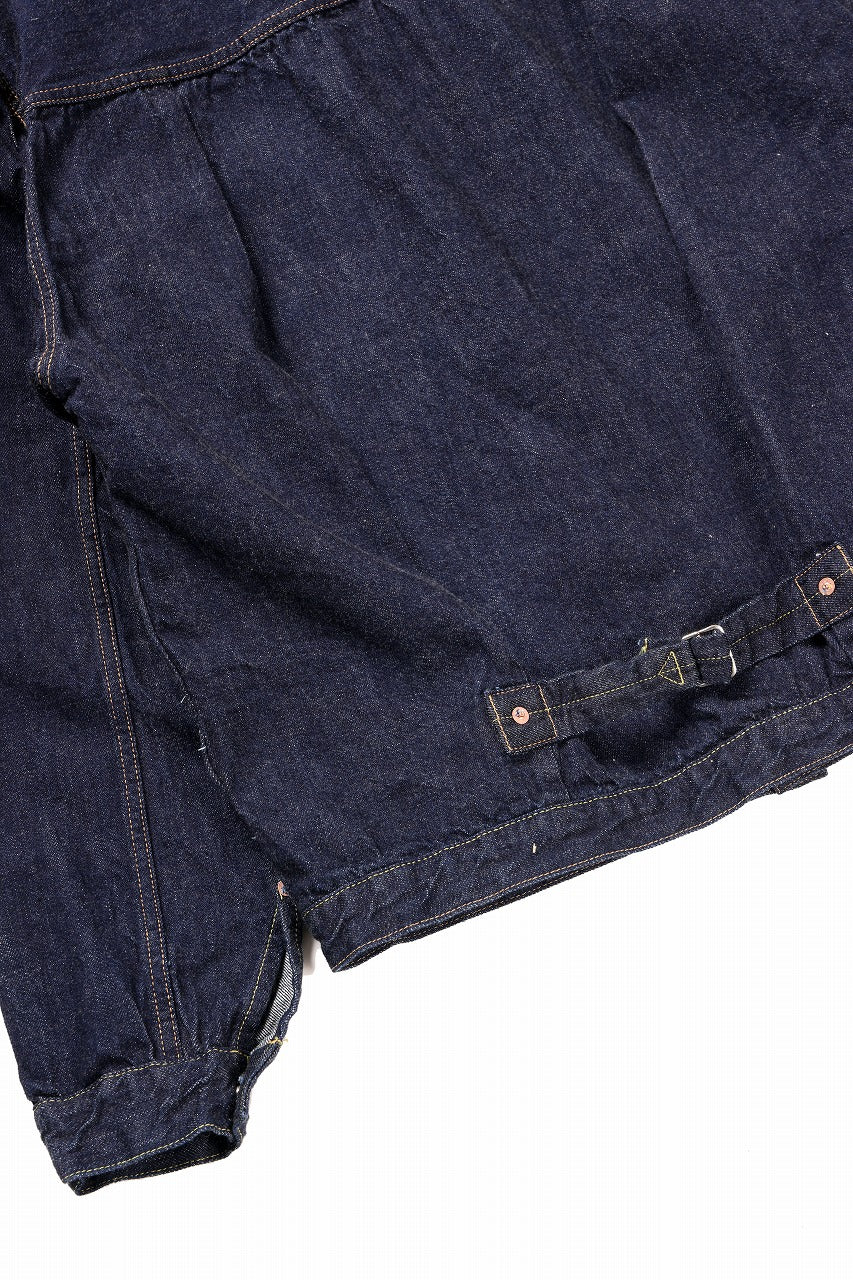 FULLCOUNT Type 1 Denim Jacket / 11.5oz Zimbabwe Selvedge Denim (Super Smooth) (INDIGO BLUE / ONE WASHED) - Image 11
