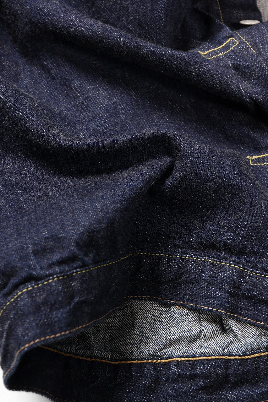 FULLCOUNT Type 1 Denim Jacket / 11.5oz Zimbabwe Selvedge Denim (Super Smooth) (INDIGO BLUE / ONE WASHED) - Image 13