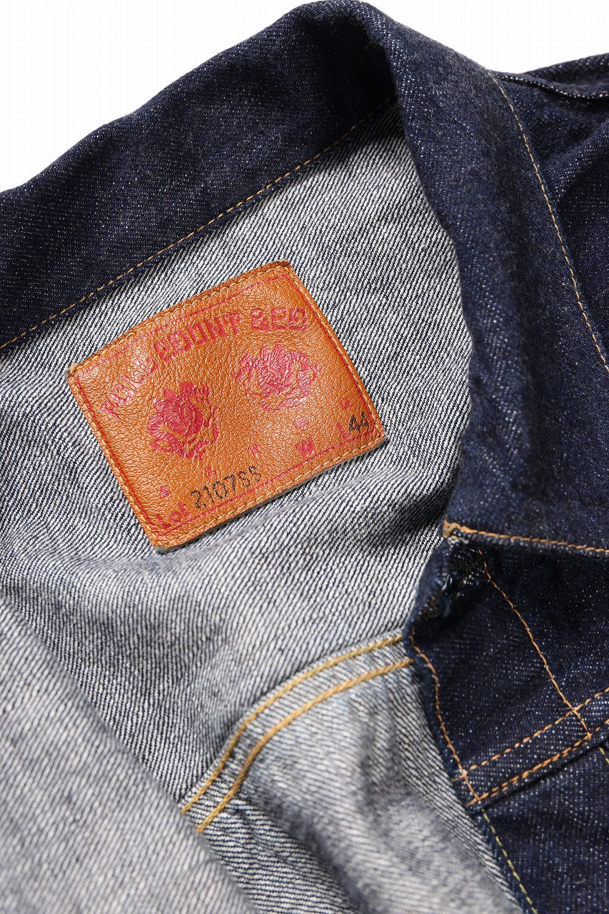 FULLCOUNT Type 1 Denim Jacket / 11.5oz Zimbabwe Selvedge Denim (Super Smooth) (INDIGO BLUE / ONE WASHED) - Image 16