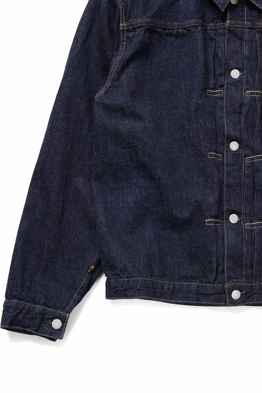FULLCOUNT Type 1 Denim Jacket / 11.5oz Zimbabwe Selvedge Denim (Super Smooth) (INDIGO BLUE / ONE WASHED) - Image 6