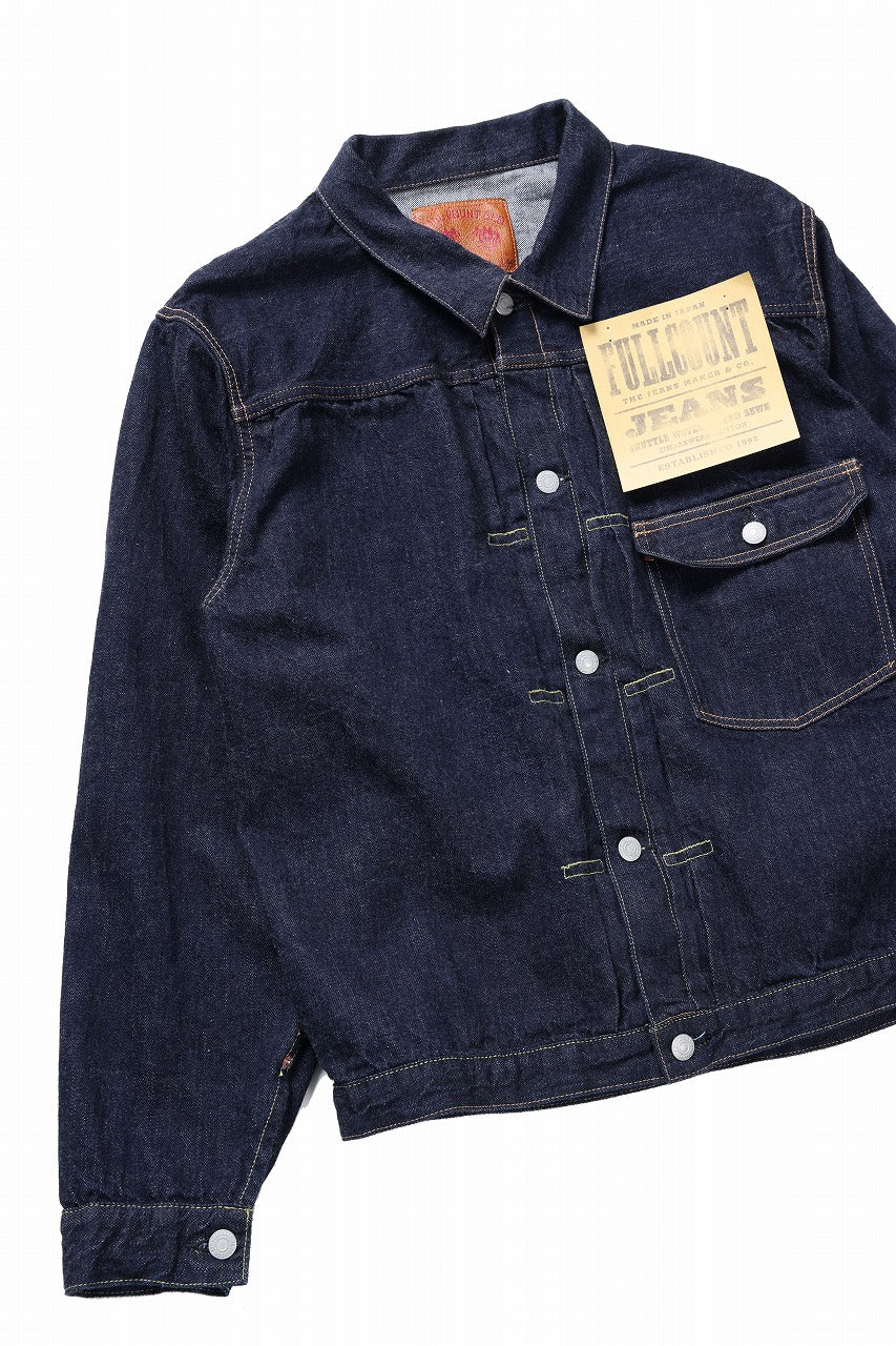 FULLCOUNT Type 1 Denim Jacket / 11.5oz Zimbabwe Selvedge Denim (Super Smooth) (INDIGO BLUE / ONE WASHED) - Image 7
