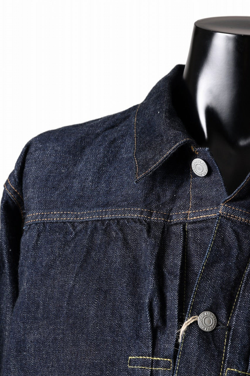 FULLCOUNT Type 1 Denim Jacket / 13.7oz Zimbabwe Selvedge Denim (INDIGO BLUE / ONE WASHED) - Image 12