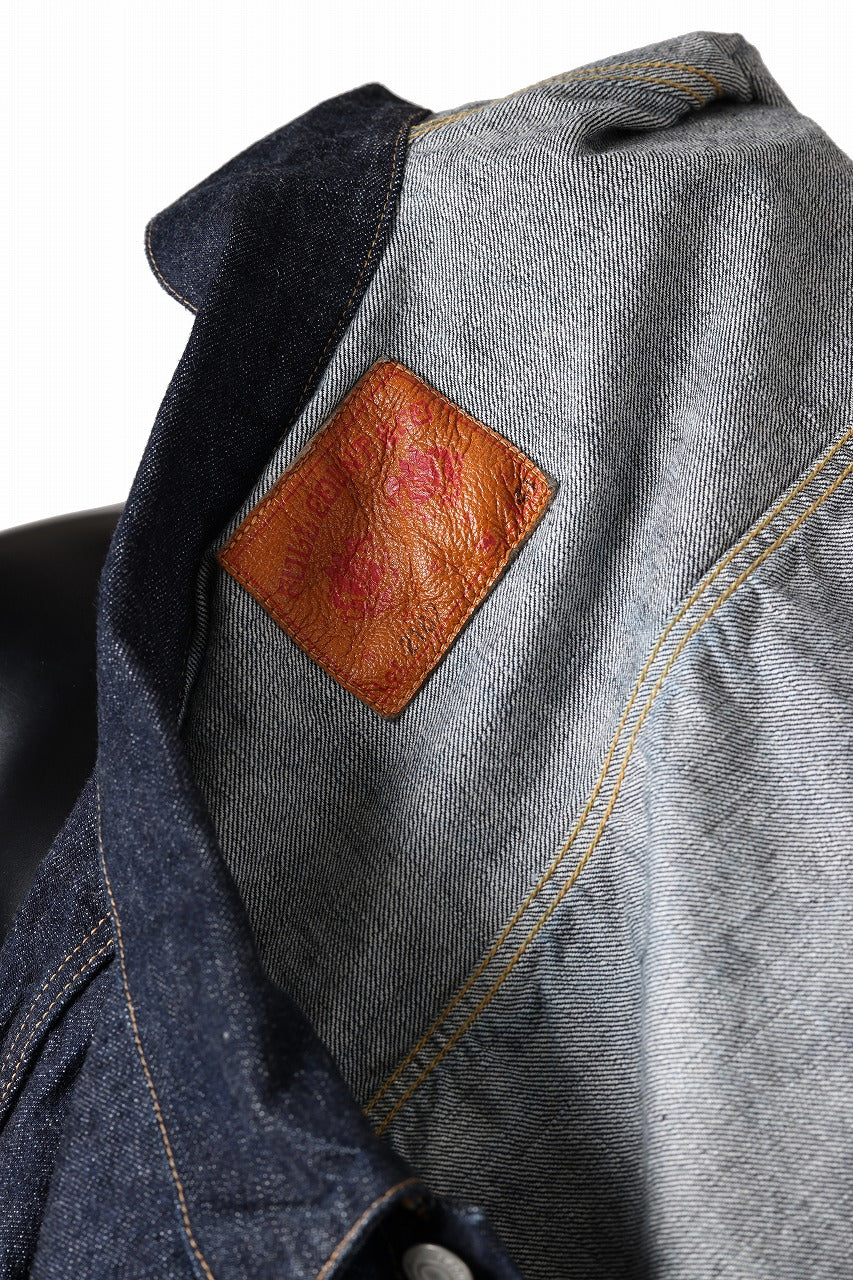 FULLCOUNT Type 1 Denim Jacket / 13.7oz Zimbabwe Selvedge Denim (INDIGO BLUE / ONE WASHED) - Image 18