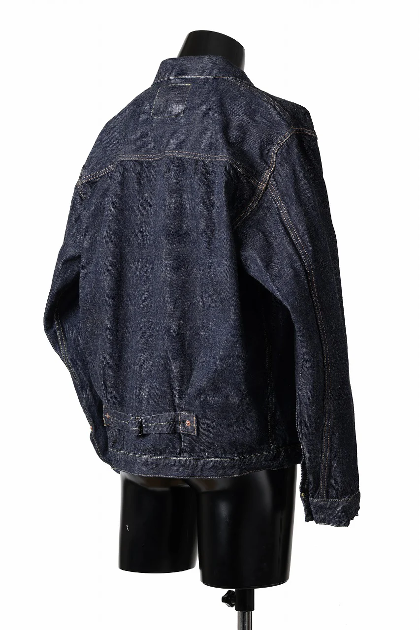 FULLCOUNT Type 1 Denim Jacket / 13.7oz Zimbabwe Selvedge Denim (INDIGO BLUE / ONE WASHED) - Image 6