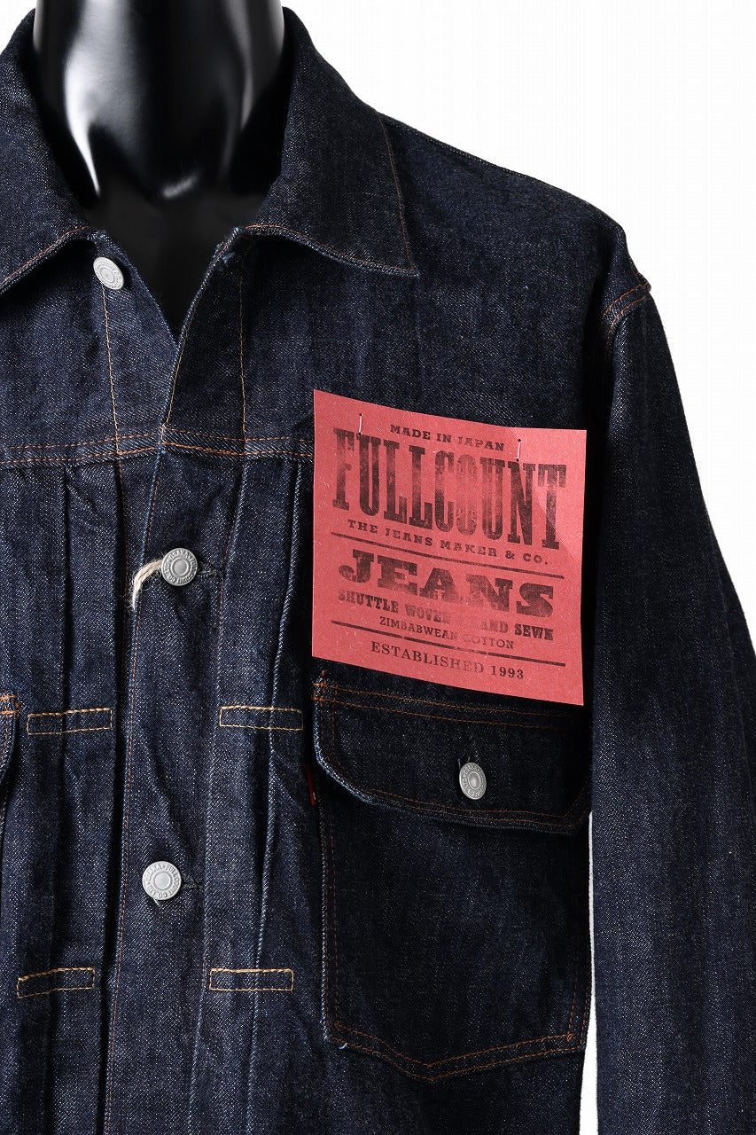 FULLCOUNT Type 2 Denim Jacket / 13.7oz Zimbabwe Selvedge Denim (INDIGO BLUE / ONE WASHED) - Image 12
