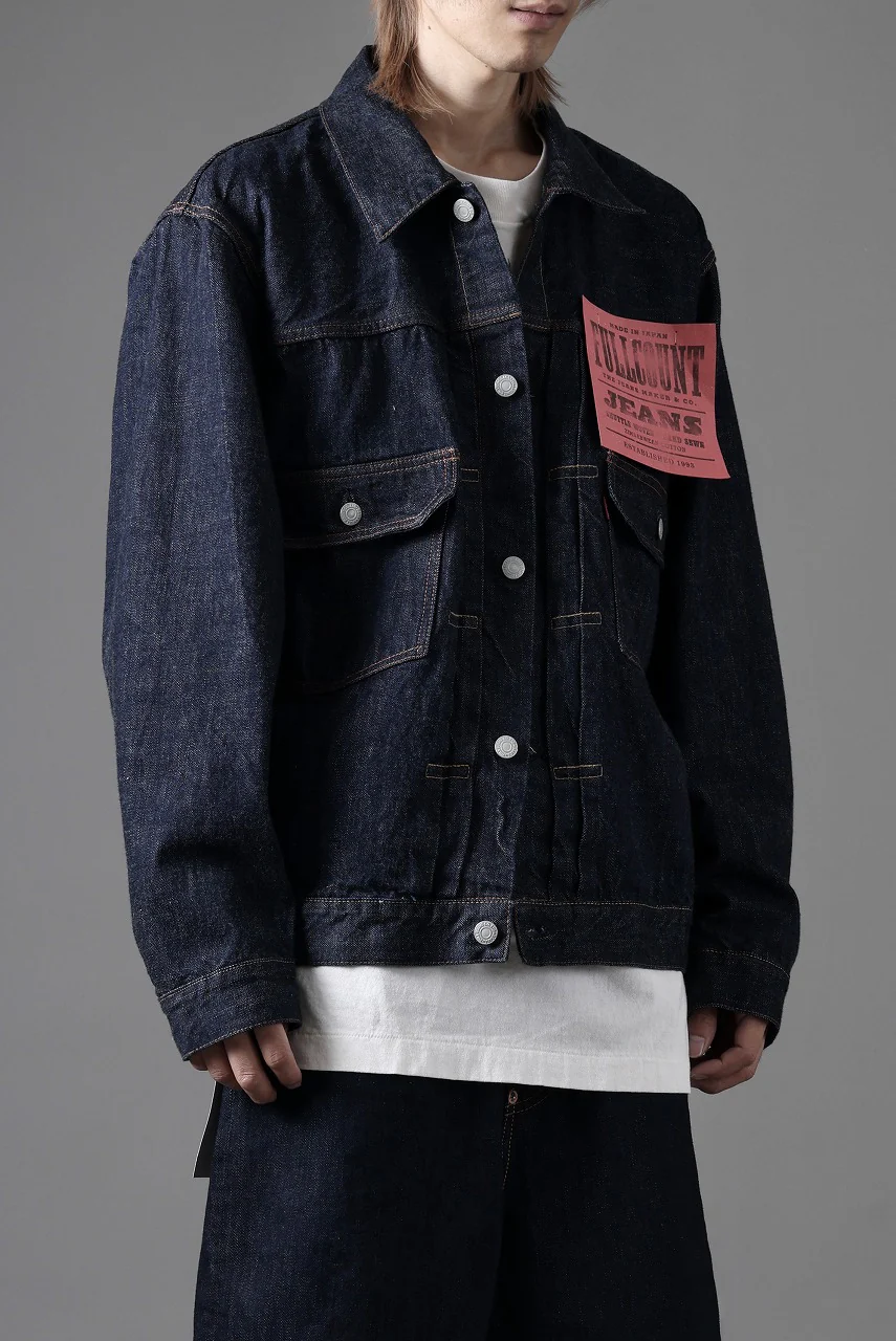 FULLCOUNT Type 2 Denim Jacket / 13.7oz Zimbabwe Selvedge Denim (INDIGO BLUE / ONE WASHED) - Image 20