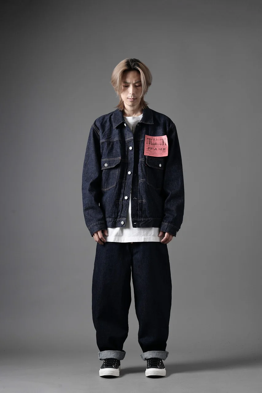 FULLCOUNT Type 2 Denim Jacket / 13.7oz Zimbabwe Selvedge Denim (INDIGO BLUE / ONE WASHED) - Image 24