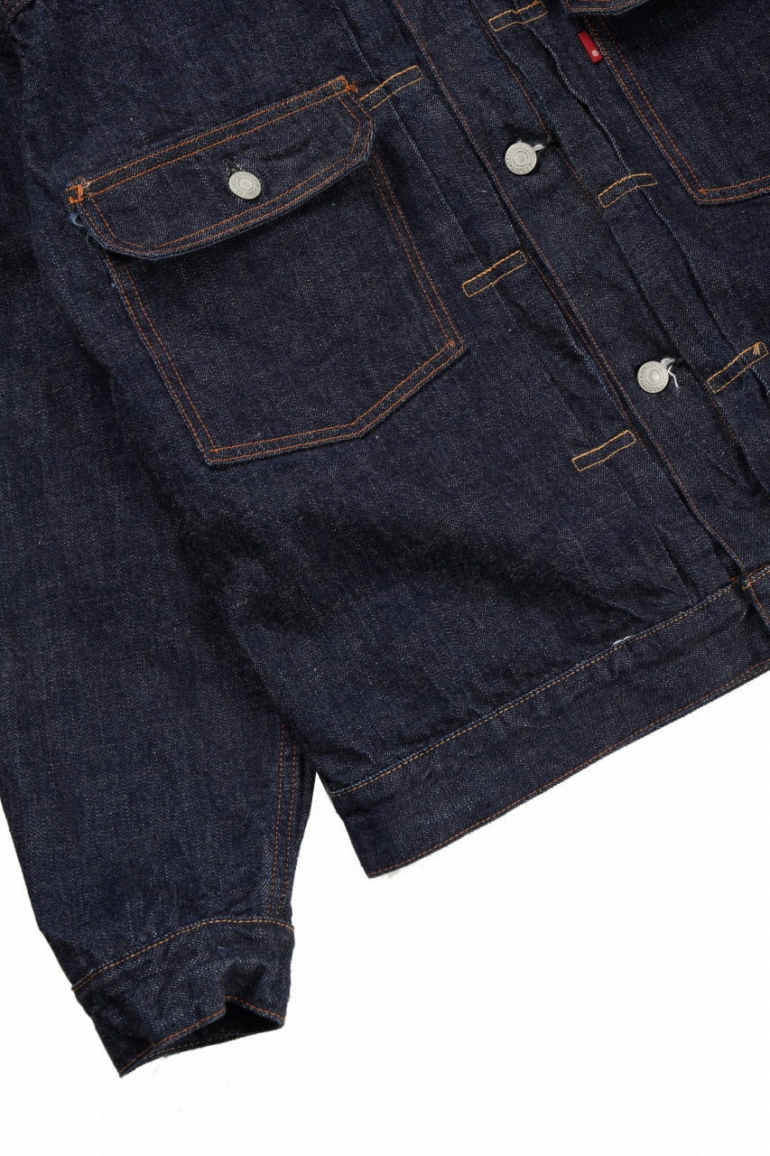 FULLCOUNT Type2 Jean Jacket / 13.7oz Zimbabwe Selvedge Denim (INDIGO BLUE / ONE WASHED) - Image 8