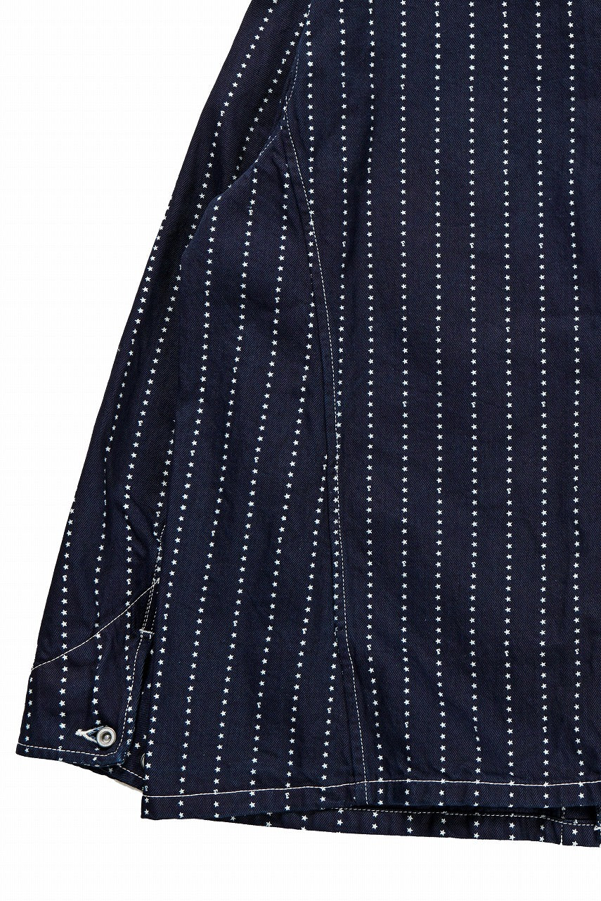 FULLCOUNT WABASH CHORE JACKET / INDIGO DYED DRILL with WASH STAR STRIPE (INDIGO / ONE WASHED) - Image 12