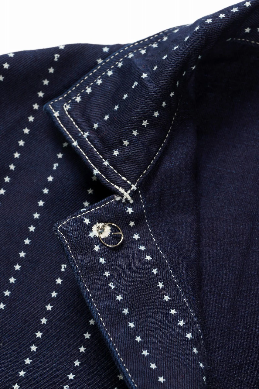 FULLCOUNT WABASH CHORE JACKET / INDIGO DYED DRILL with WASH STAR STRIPE (INDIGO / ONE WASHED) - Image 8