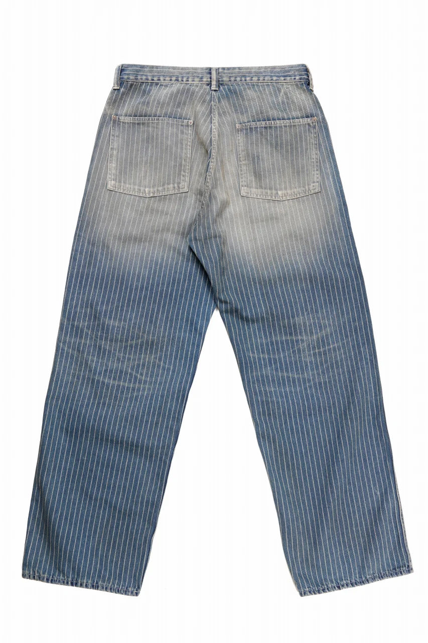 FULLCOUNT Wabash Work Pants / Slab Twill Selvedge (INDIGO BLUE / VINTAGE FADED) - Image 2