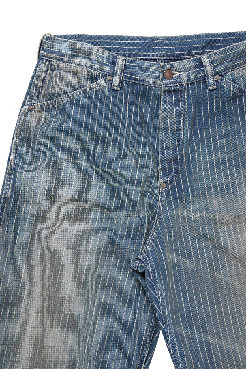 FULLCOUNT Wabash Work Pants / Slab Twill Selvedge (INDIGO BLUE / VINTAGE FADED) - Image 5