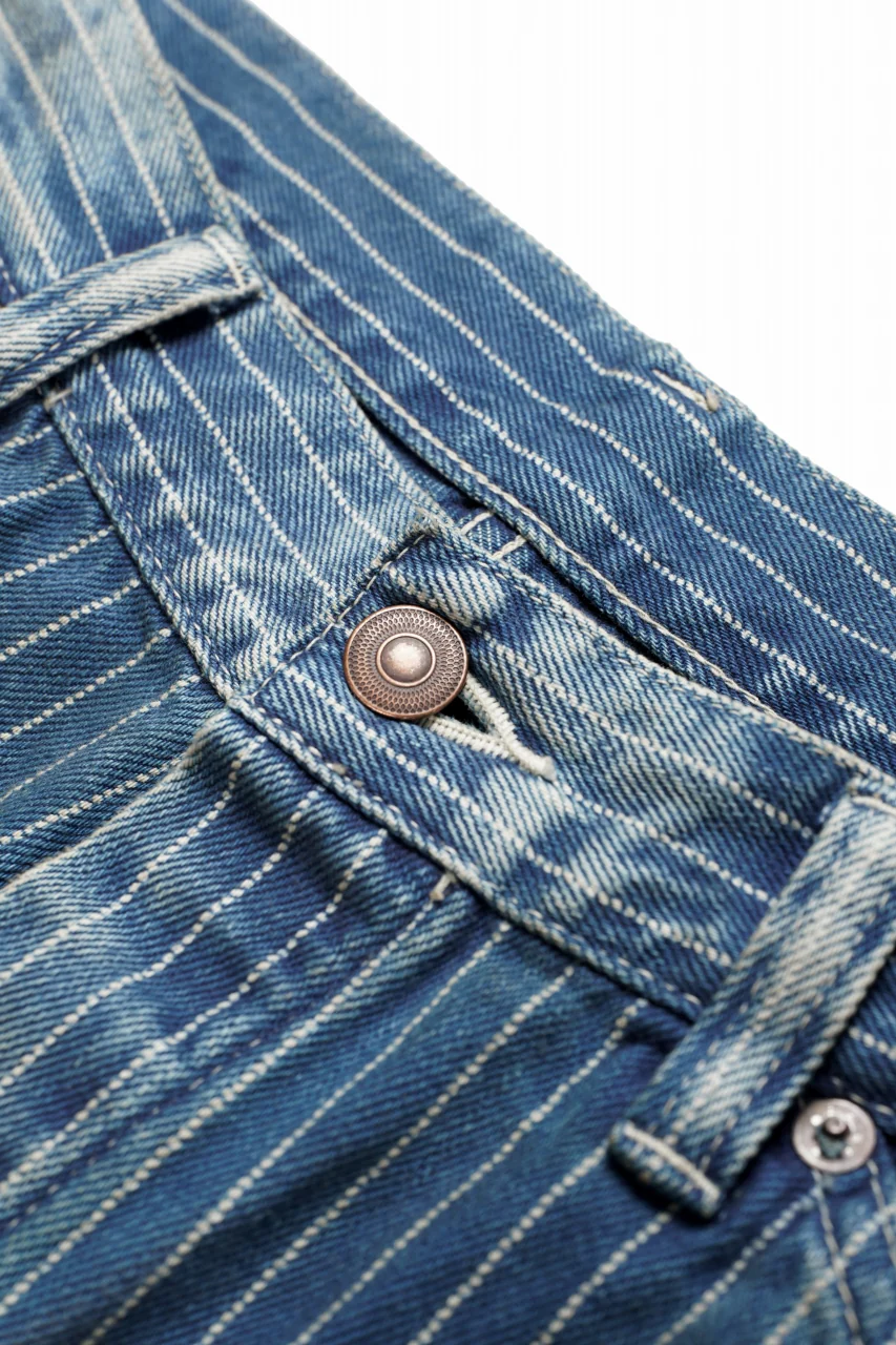 FULLCOUNT Wabash Work Pants / Slab Twill Selvedge (INDIGO BLUE / VINTAGE FADED) - Image 7