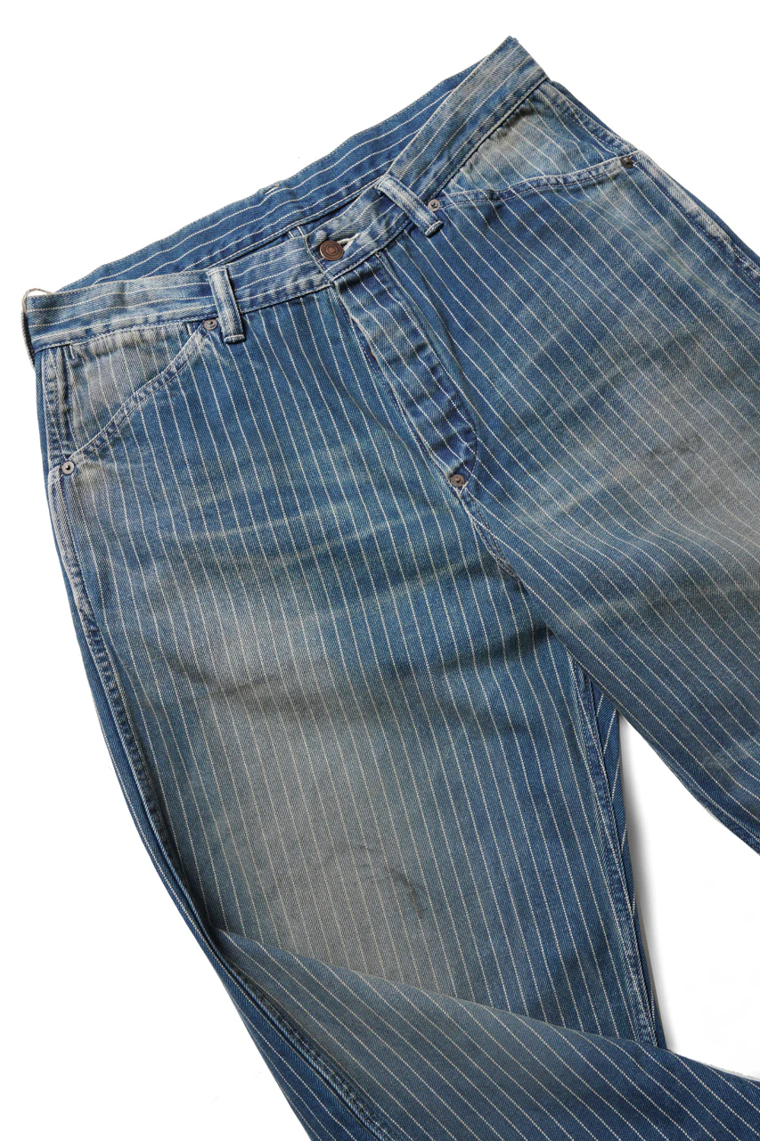 FULLCOUNT Wabash Work Pants / Slab Twill Selvedge (INDIGO BLUE / VINTAGE FADED) - Image 8
