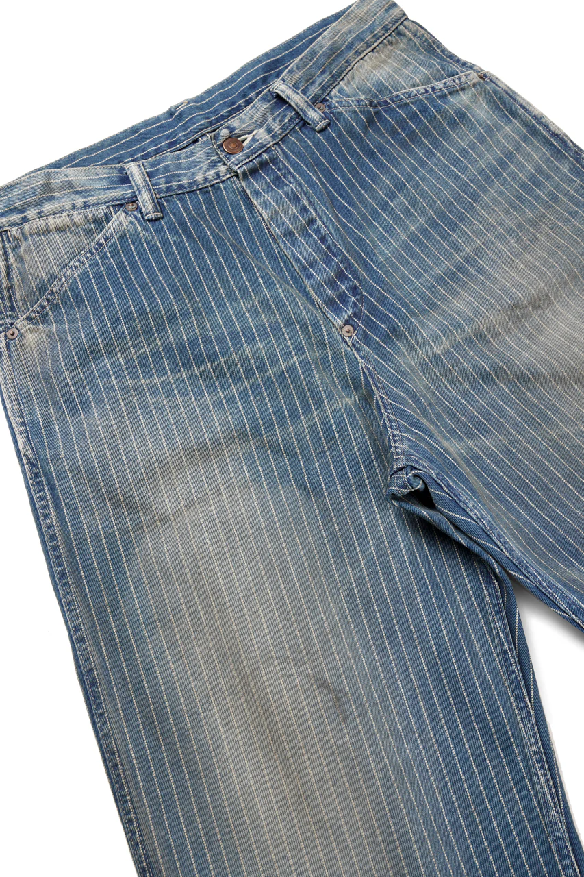 FULLCOUNT Wabash Work Pants / Slab Twill Selvedge (INDIGO BLUE / VINTAGE FADED) - Image 9