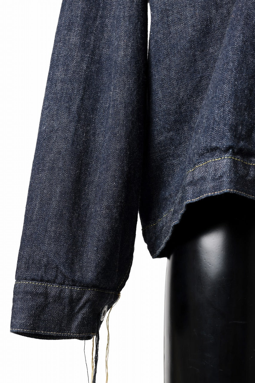 FULLCOUNT WWⅡ model Brown Cotton Denim Jacket / 13.7oz Zimbabwe Selvedge Denim (INDIGO BLUE / ONE WASHED) - Image 10