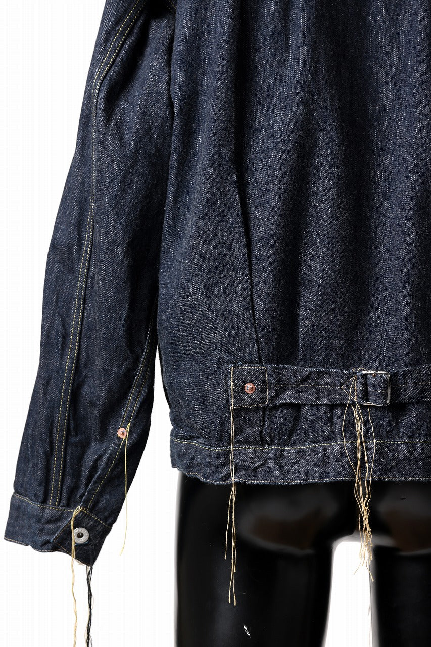 FULLCOUNT WWⅡ model Brown Cotton Denim Jacket / 13.7oz Zimbabwe Selvedge Denim (INDIGO BLUE / ONE WASHED) - Image 16