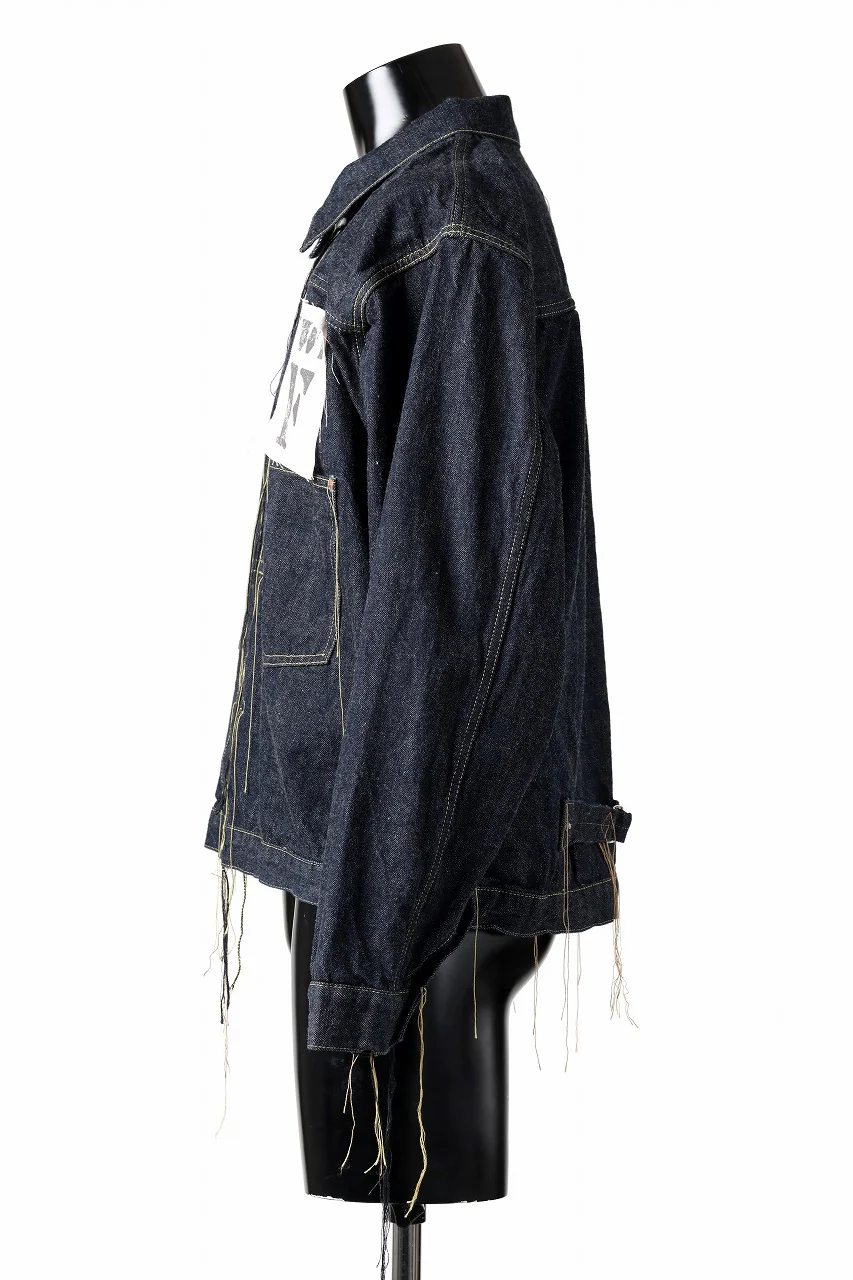 FULLCOUNT WWⅡ model Brown Cotton Denim Jacket / 13.7oz Zimbabwe Selvedge Denim (INDIGO BLUE / ONE WASHED) - Image 3