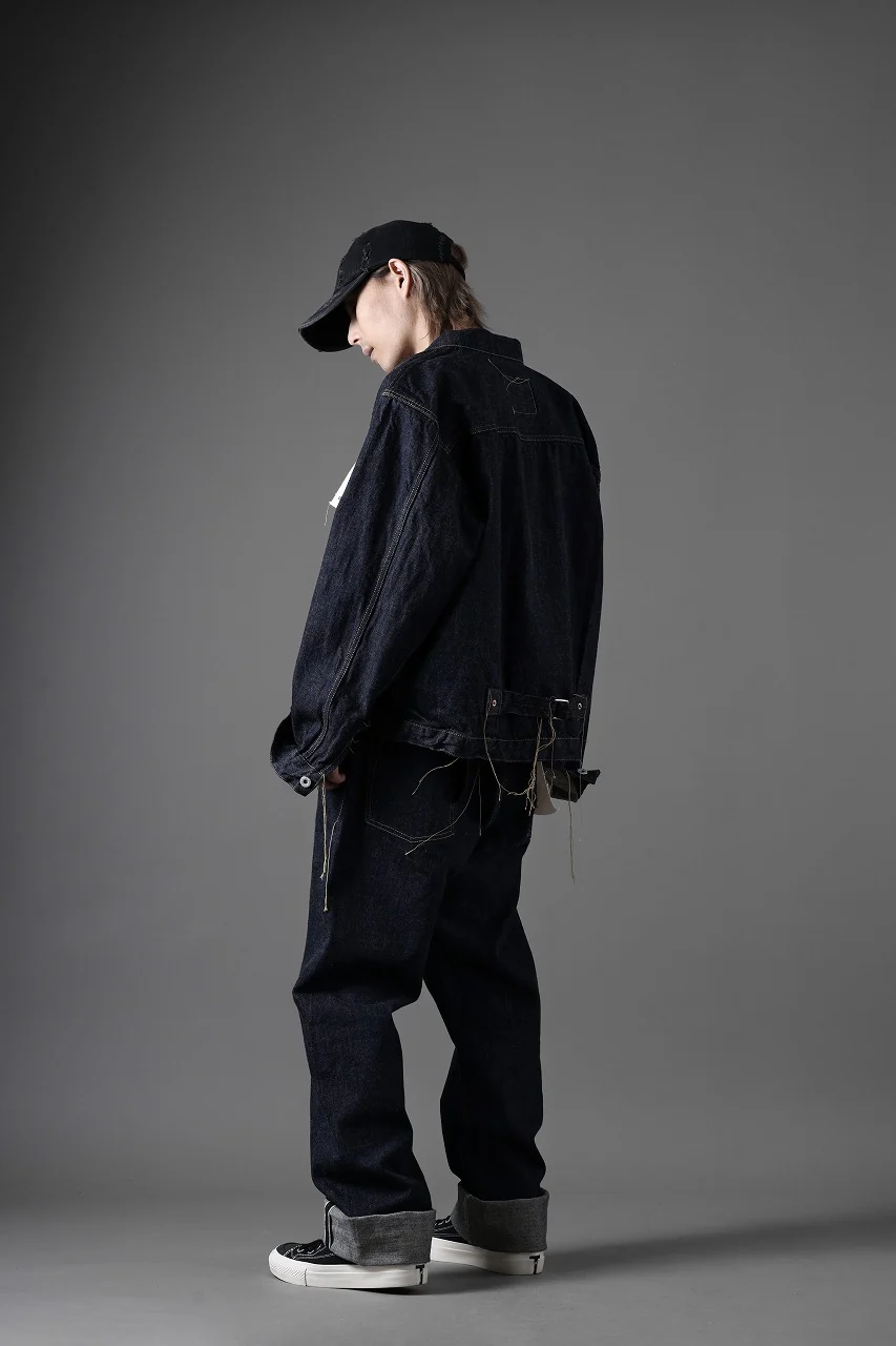 FULLCOUNT WWⅡ model Brown Cotton Denim Jacket / 13.7oz Zimbabwe Selvedge Denim (INDIGO BLUE / ONE WASHED) - Image 38