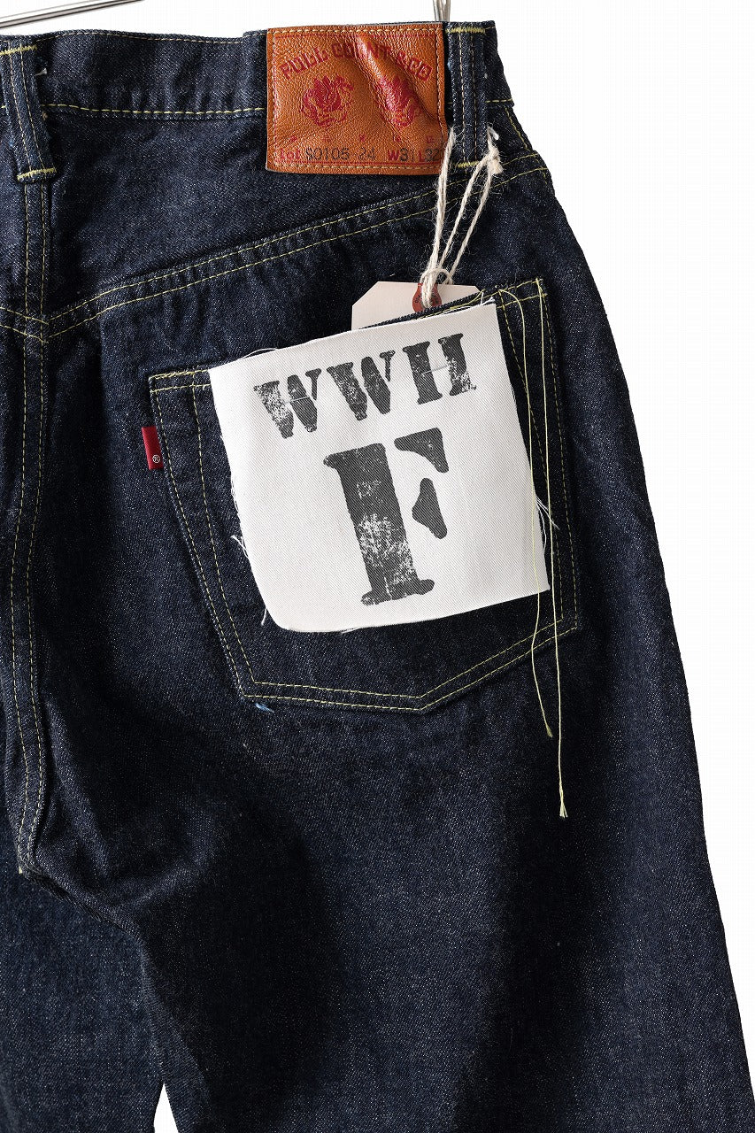 FULLCOUNT WWⅡ Model Brown Cotton Denim Pants / 13.7oz Zimbabwe Selvedge Denim (INDIGO BLUE / ONE WASHED) - Image 10