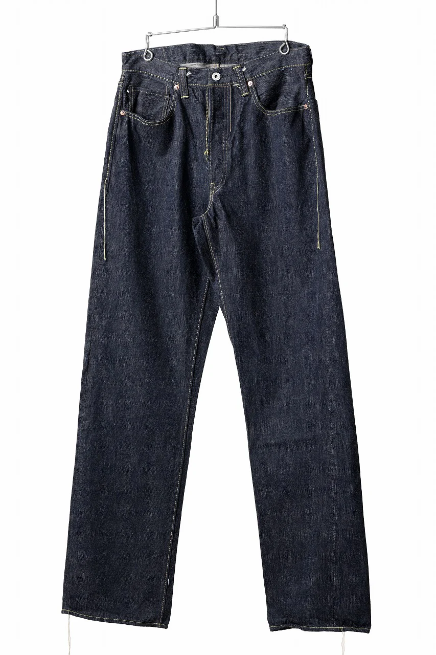 FULLCOUNT WWⅡ Model Brown Cotton Denim Pants / 13.7oz Zimbabwe Selvedge Denim (INDIGO BLUE / ONE WASHED) - Image 2