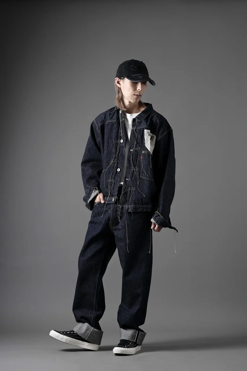 FULLCOUNT WWⅡ Model Brown Cotton Denim Pants / 13.7oz Zimbabwe Selvedge Denim (INDIGO BLUE / ONE WASHED) - Image 22