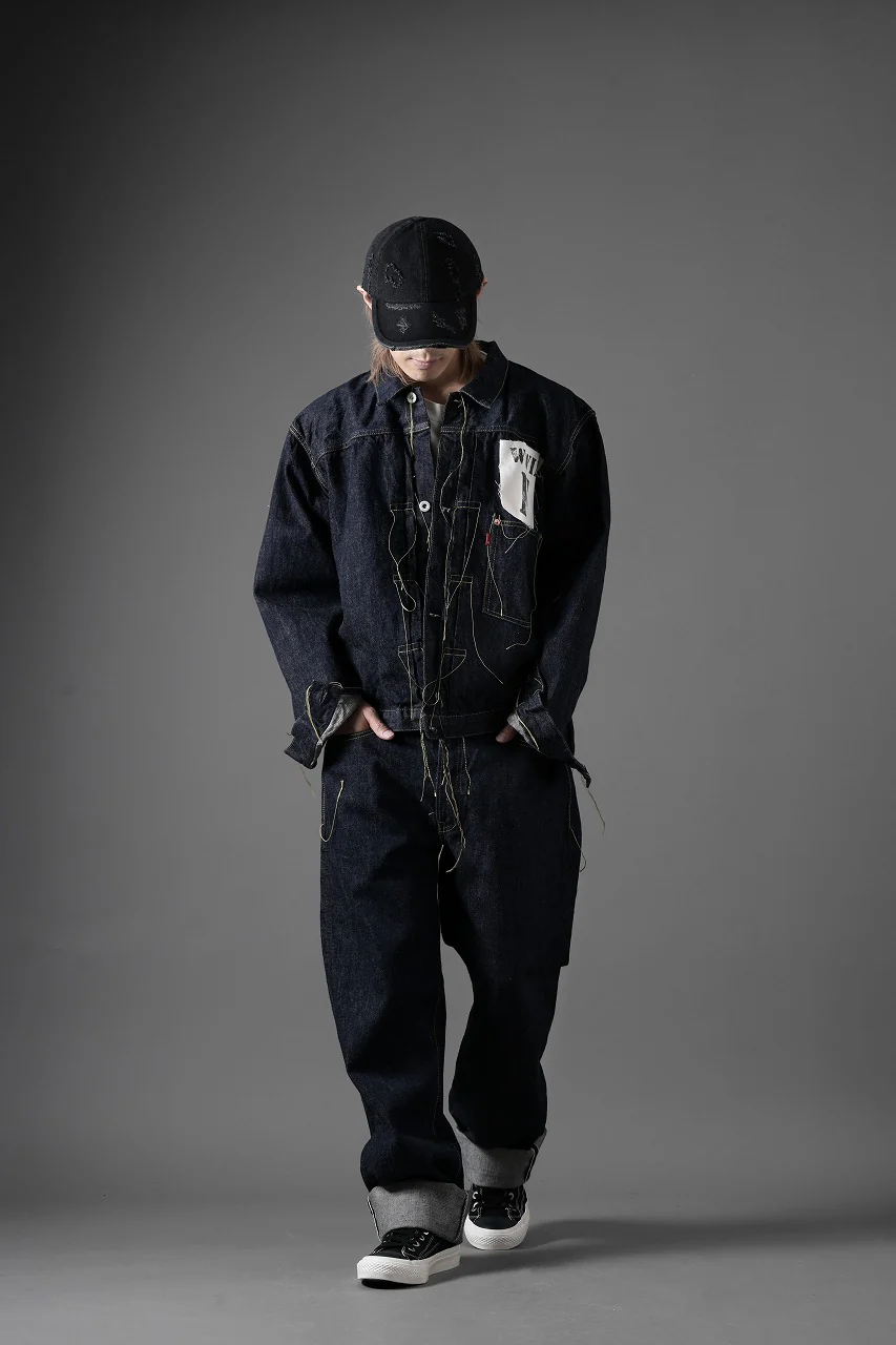 FULLCOUNT WWⅡ Model Brown Cotton Denim Pants / 13.7oz Zimbabwe Selvedge Denim (INDIGO BLUE / ONE WASHED) - Image 23