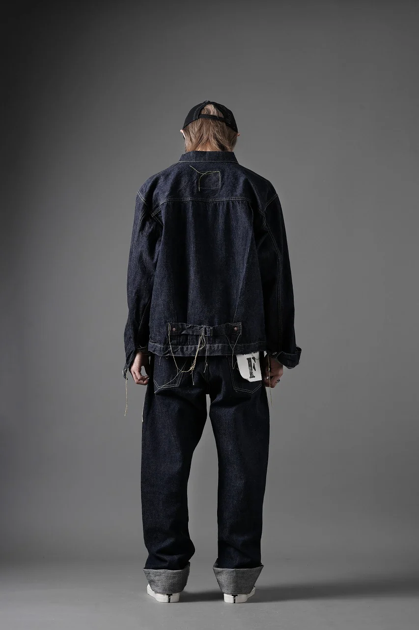 FULLCOUNT WWⅡ Model Brown Cotton Denim Pants / 13.7oz Zimbabwe Selvedge Denim (INDIGO BLUE / ONE WASHED) - Image 27