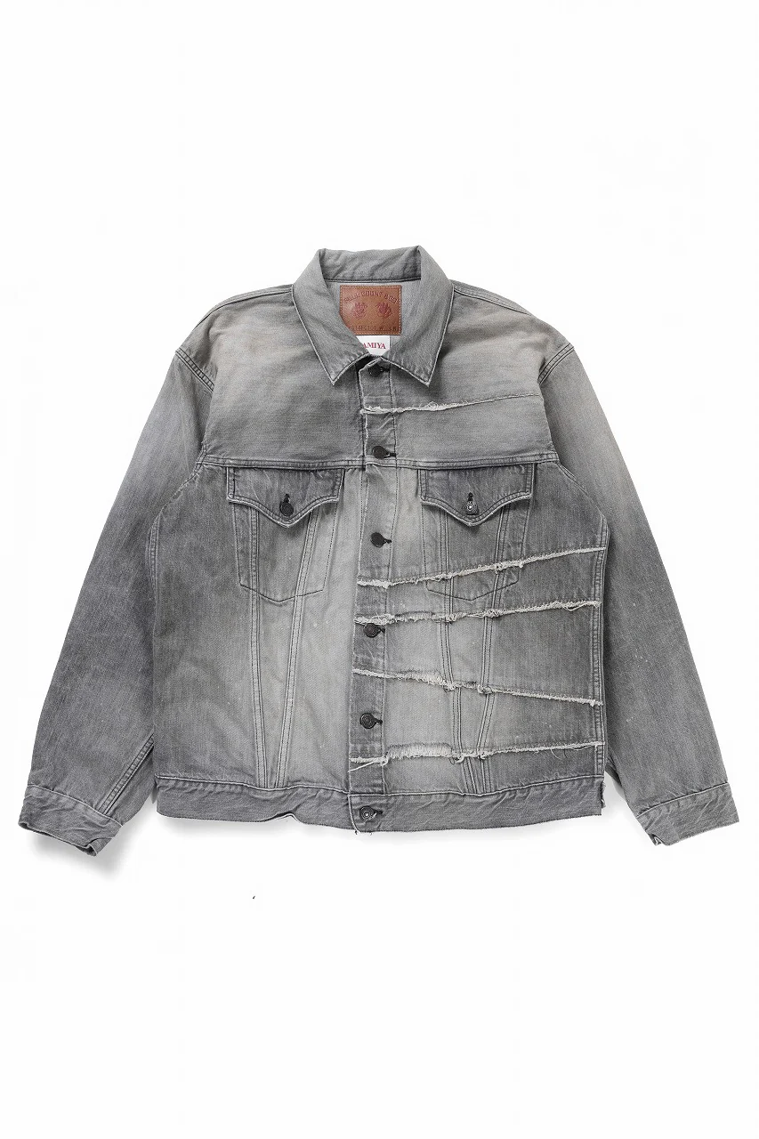 FULLCOUNT x KAMIYA Switching Denim Jacket / 13.7oz Original Selvedge Denim (BLACK)