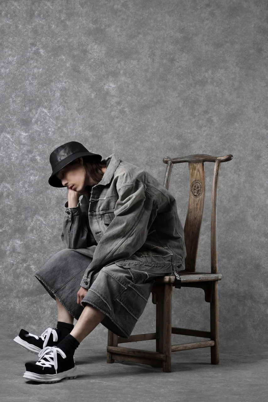 FULLCOUNT x KAMIYA Switching Denim Jacket / 13.7oz Original Selvedge Denim (BLACK) - Image 16