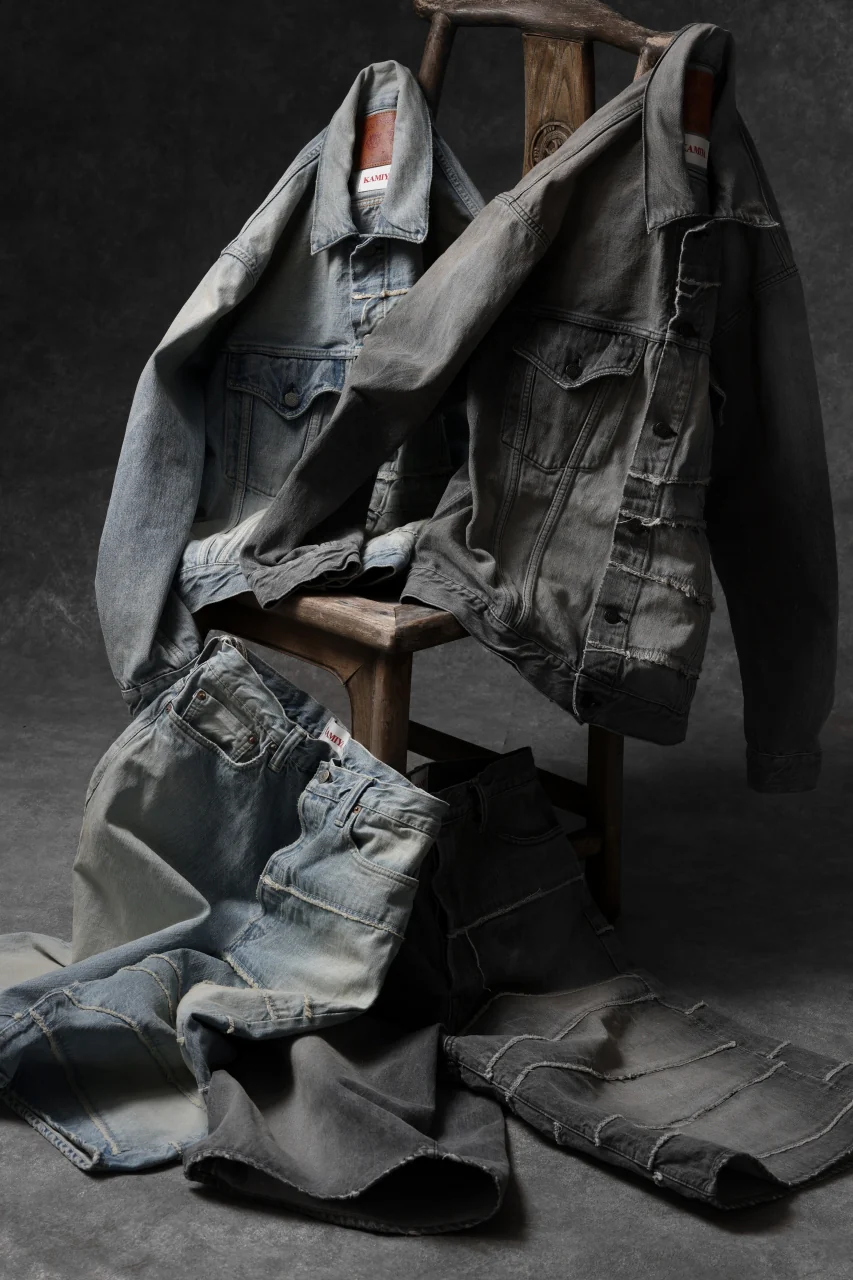 FULLCOUNT x KAMIYA Switching Denim Jacket / 13.7oz Original Selvedge Denim (BLACK) - Image 19