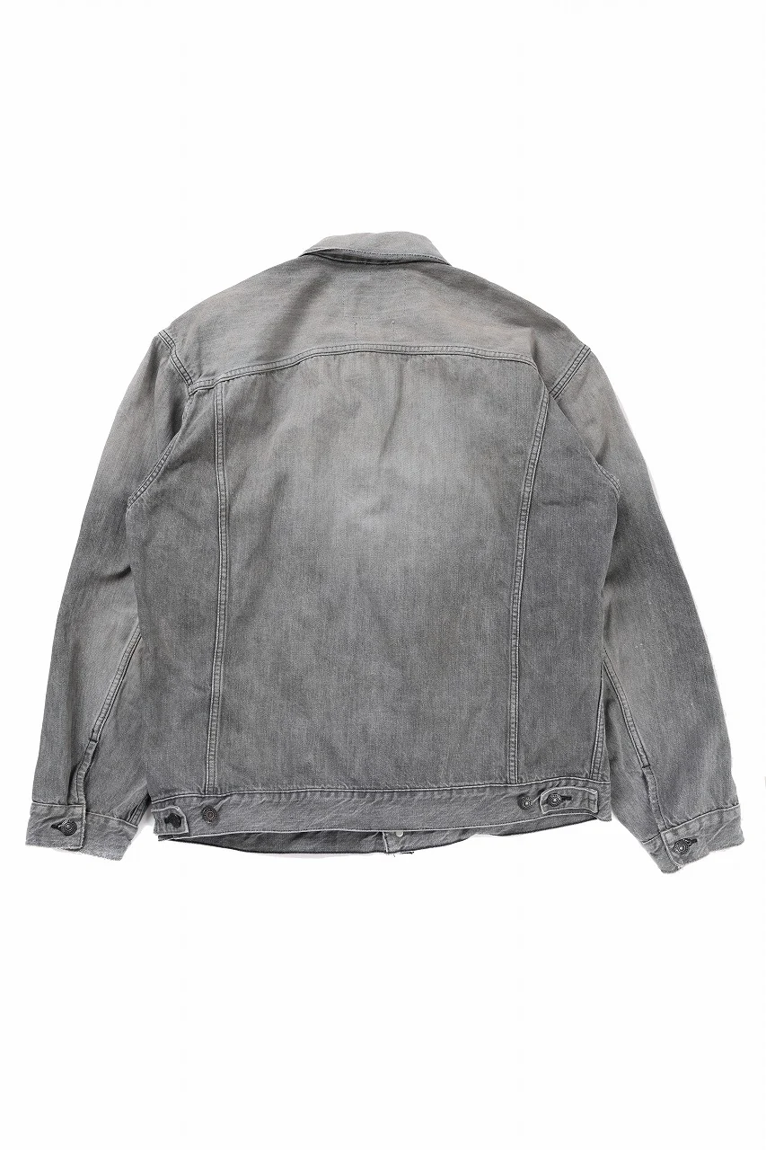 FULLCOUNT x KAMIYA Switching Denim Jacket / 13.7oz Original Selvedge Denim (BLACK) - Image 2