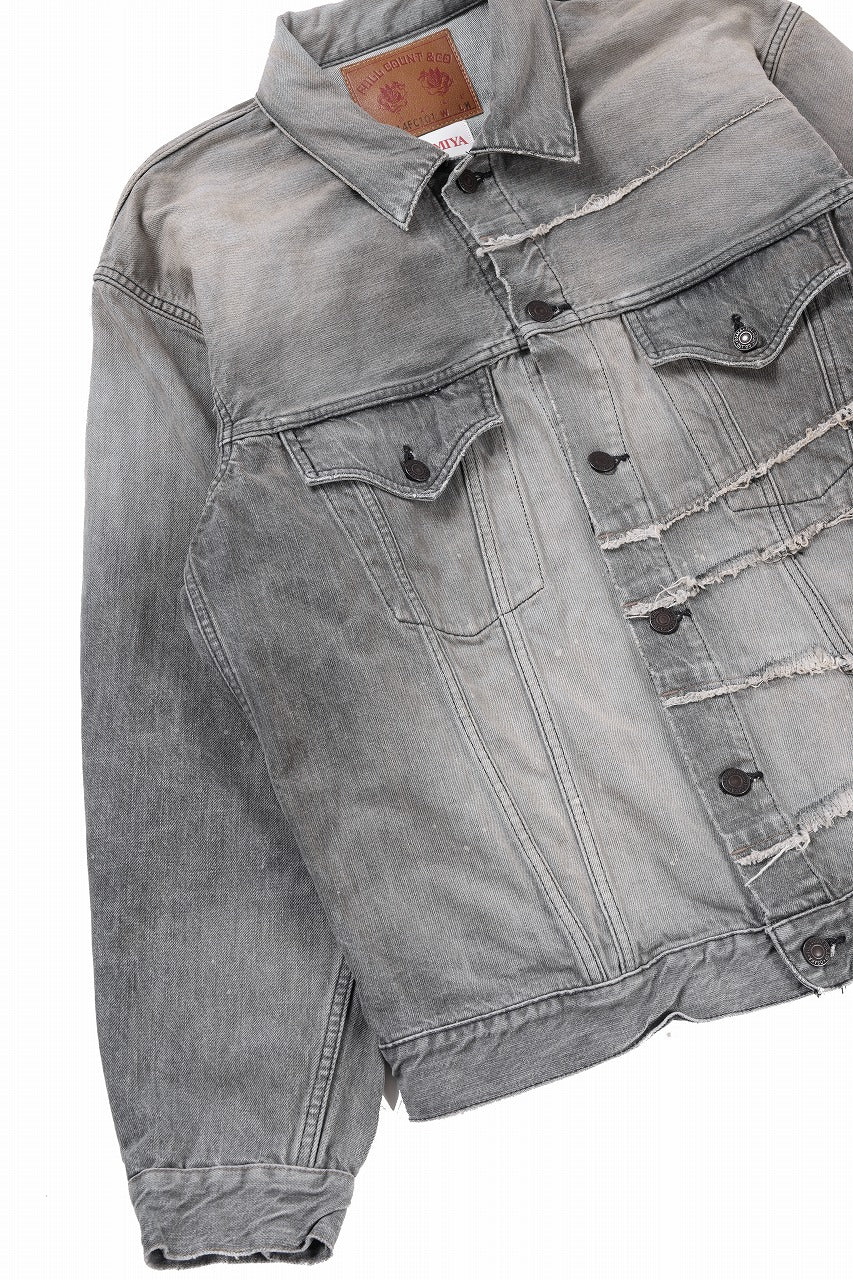 FULLCOUNT x KAMIYA Switching Denim Jacket / 13.7oz Original Selvedge Denim (BLACK) - Image 6