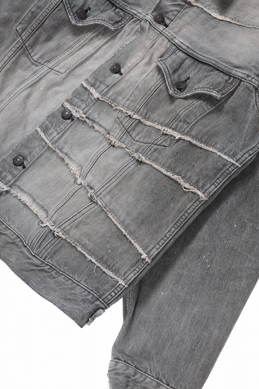 FULLCOUNT x KAMIYA Switching Denim Jacket / 13.7oz Original Selvedge Denim (BLACK) - Image 7