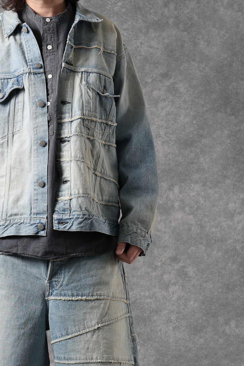 FULLCOUNT x KAMIYA Switching Denim Jacket / 13.7oz Original Selvedge Denim (INDIGO BLUE) - Image 12