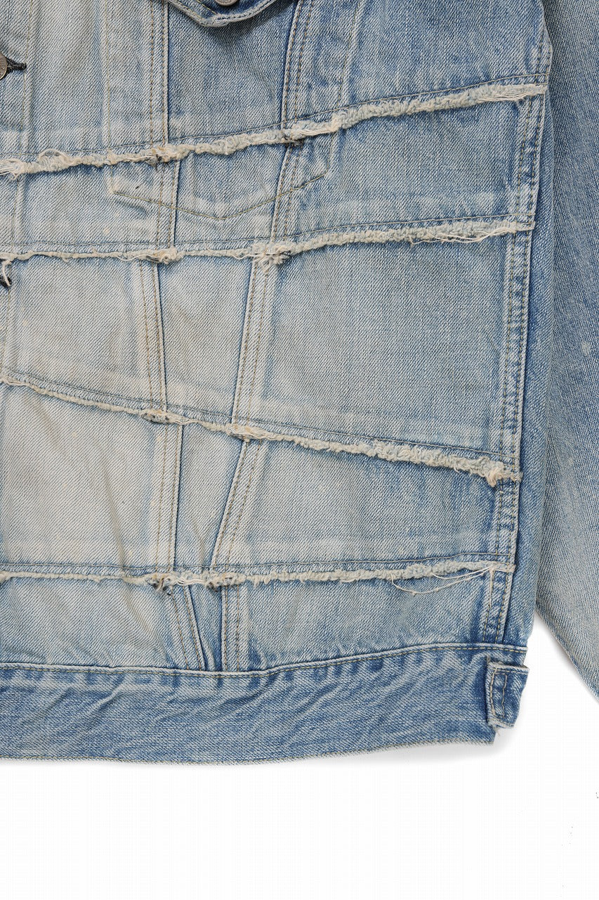FULLCOUNT x KAMIYA Switching Denim Jacket / 13.7oz Original Selvedge Denim (INDIGO BLUE) - Image 9