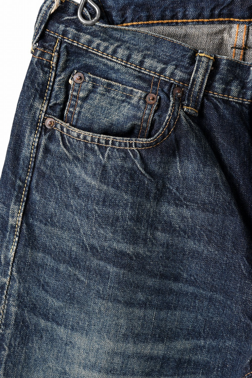 FULLCOUNT x LOOM exclusive "Old Dude" Straight Denim Pants / 13.7oz Zimbabwe Selvedge Denim (INDIGO BLUE) - Image 9