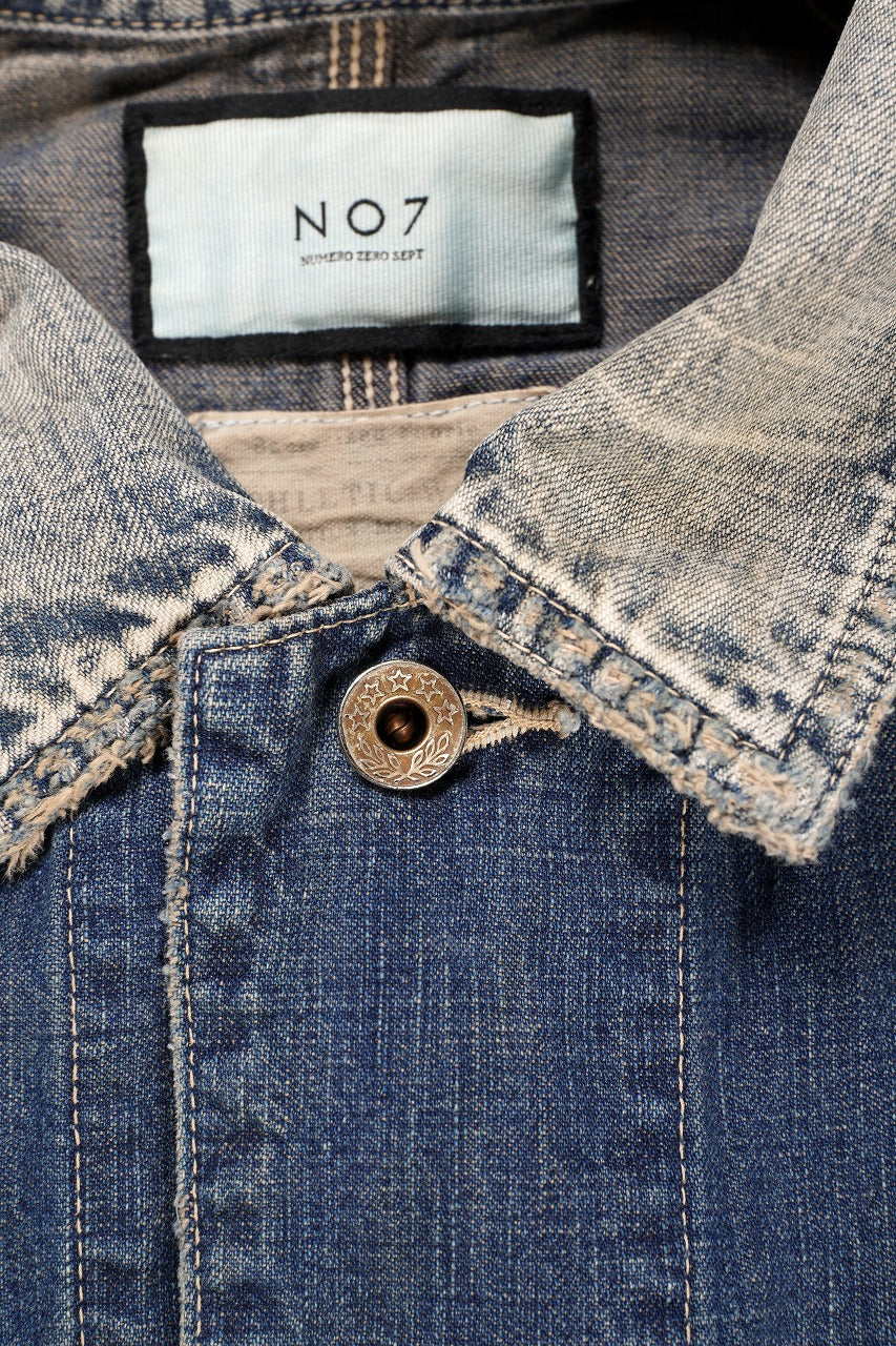 FULLCOUNT x N/07 exclusive COVER ALL JACKET / 10.5oz Zimbabwe Denim (INDIGO BLUE / EFFECTED) - Image 12