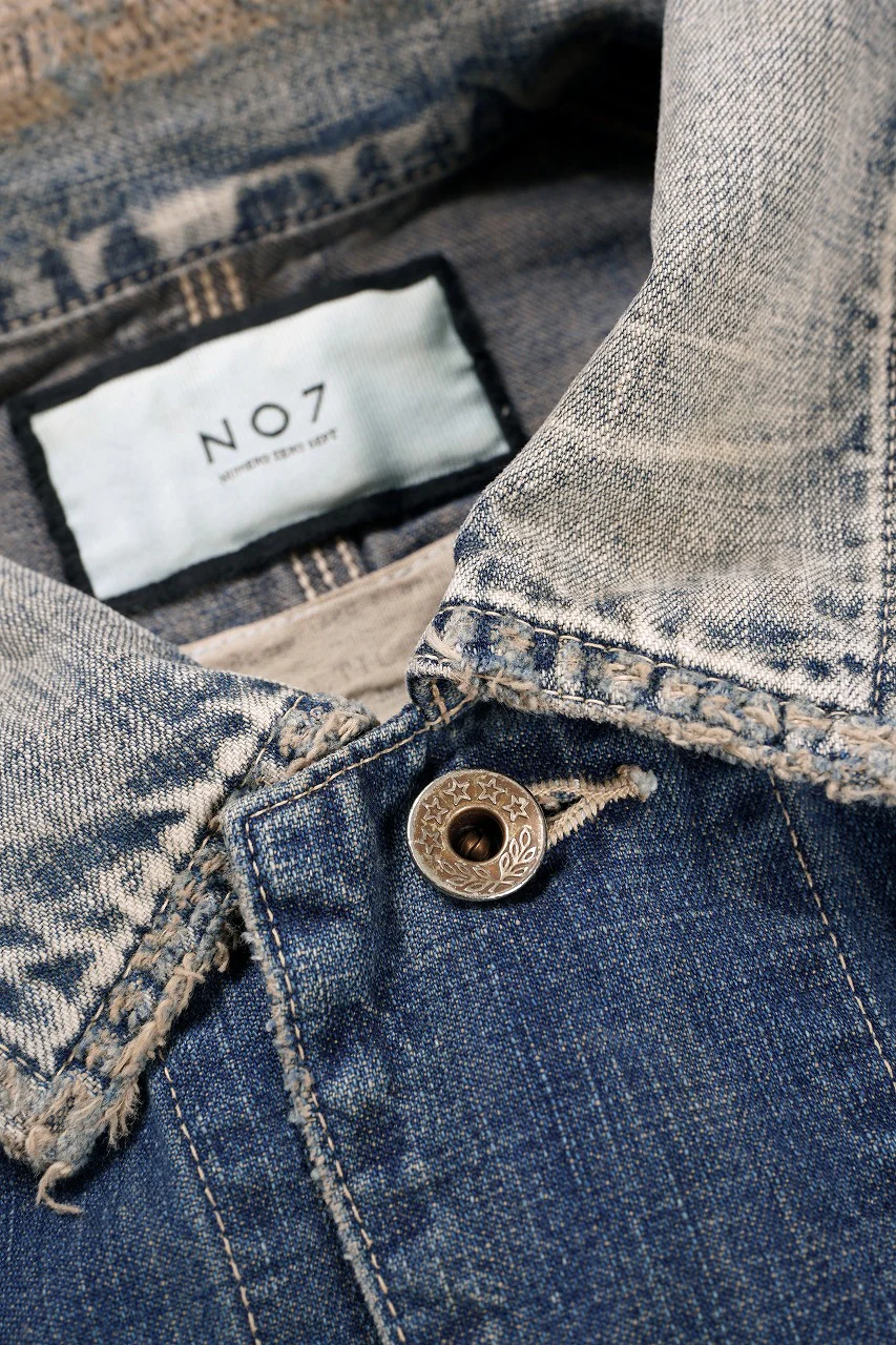 FULLCOUNT x N/07 exclusive COVER ALL JACKET / 10.5oz Zimbabwe Denim (INDIGO BLUE / EFFECTED) - Image 13