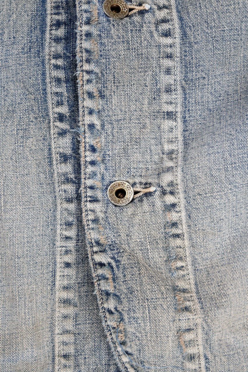 FULLCOUNT x N/07 exclusive COVER ALL JACKET / 10.5oz Zimbabwe Denim (INDIGO BLUE / EFFECTED) - Image 14