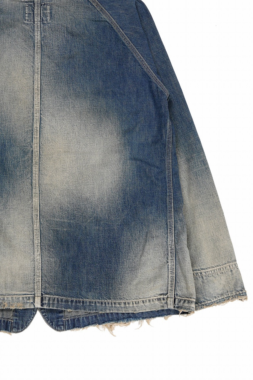 FULLCOUNT x N/07 exclusive COVER ALL JACKET / 10.5oz Zimbabwe Denim (INDIGO BLUE / EFFECTED) - Image 17