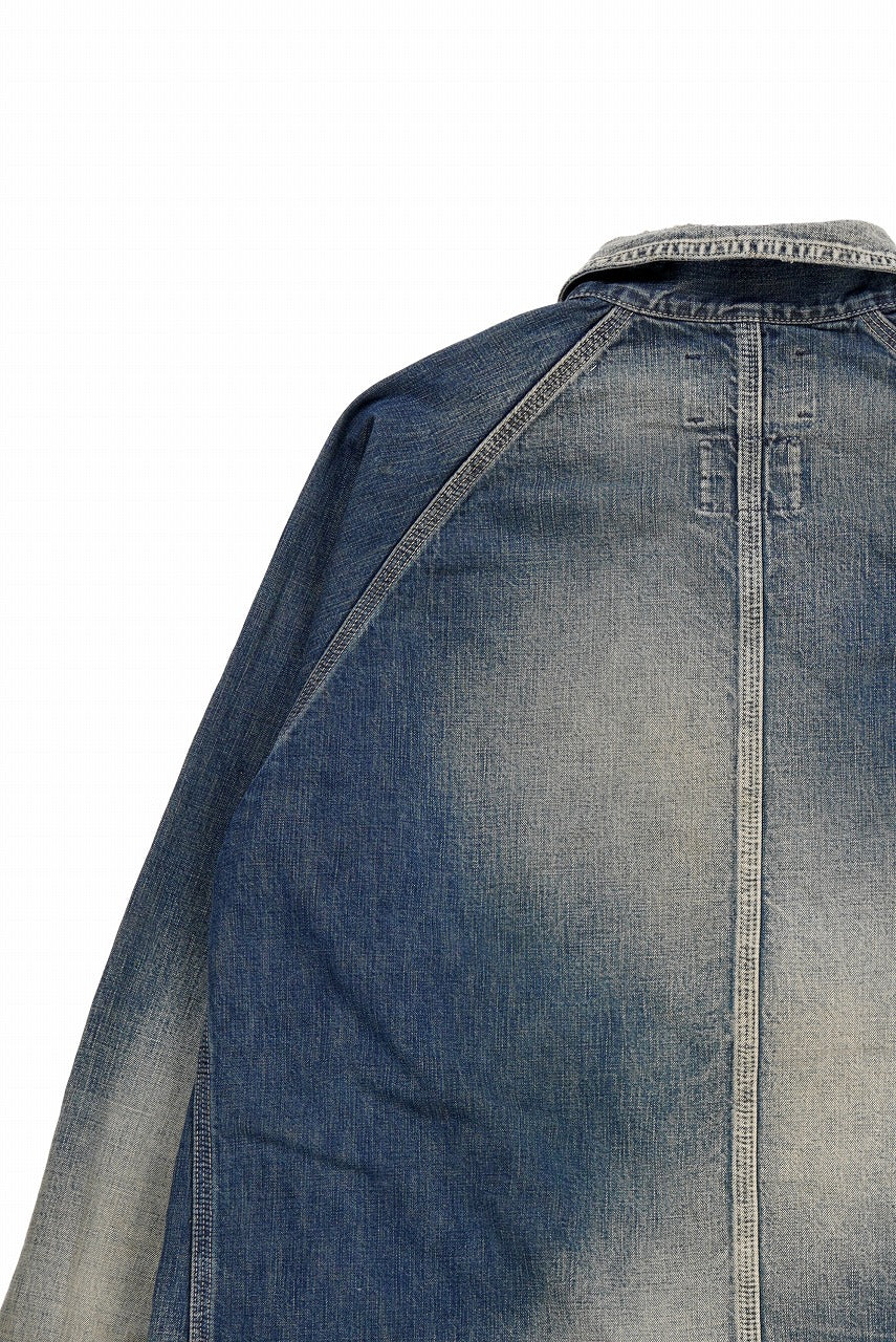 FULLCOUNT x N/07 exclusive COVER ALL JACKET / 10.5oz Zimbabwe Denim (INDIGO BLUE / EFFECTED) - Image 18