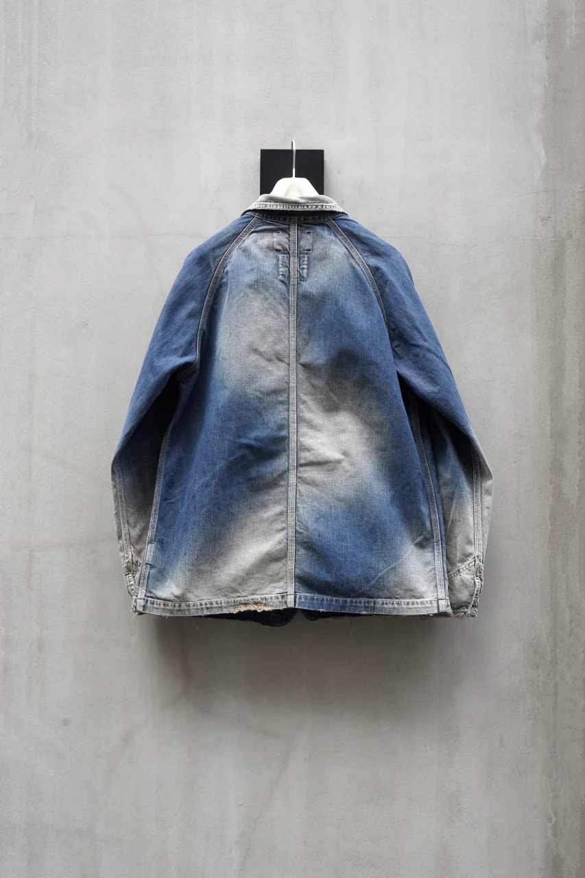 FULLCOUNT x N/07 exclusive COVER ALL JACKET / 10.5oz Zimbabwe Denim (INDIGO BLUE / EFFECTED) - Image 30