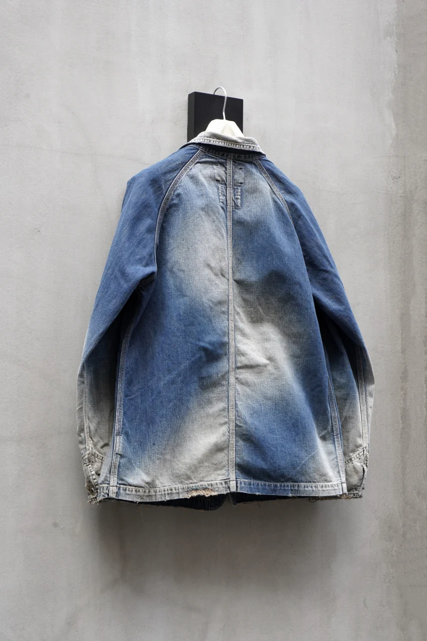 FULLCOUNT x N/07 exclusive COVER ALL JACKET / 10.5oz Zimbabwe Denim (INDIGO BLUE / EFFECTED) - Image 31