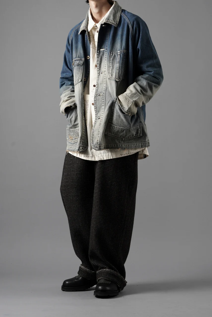 FULLCOUNT x N/07 exclusive COVER ALL JACKET / 10.5oz Zimbabwe Denim (INDIGO BLUE / EFFECTED) - Image 32