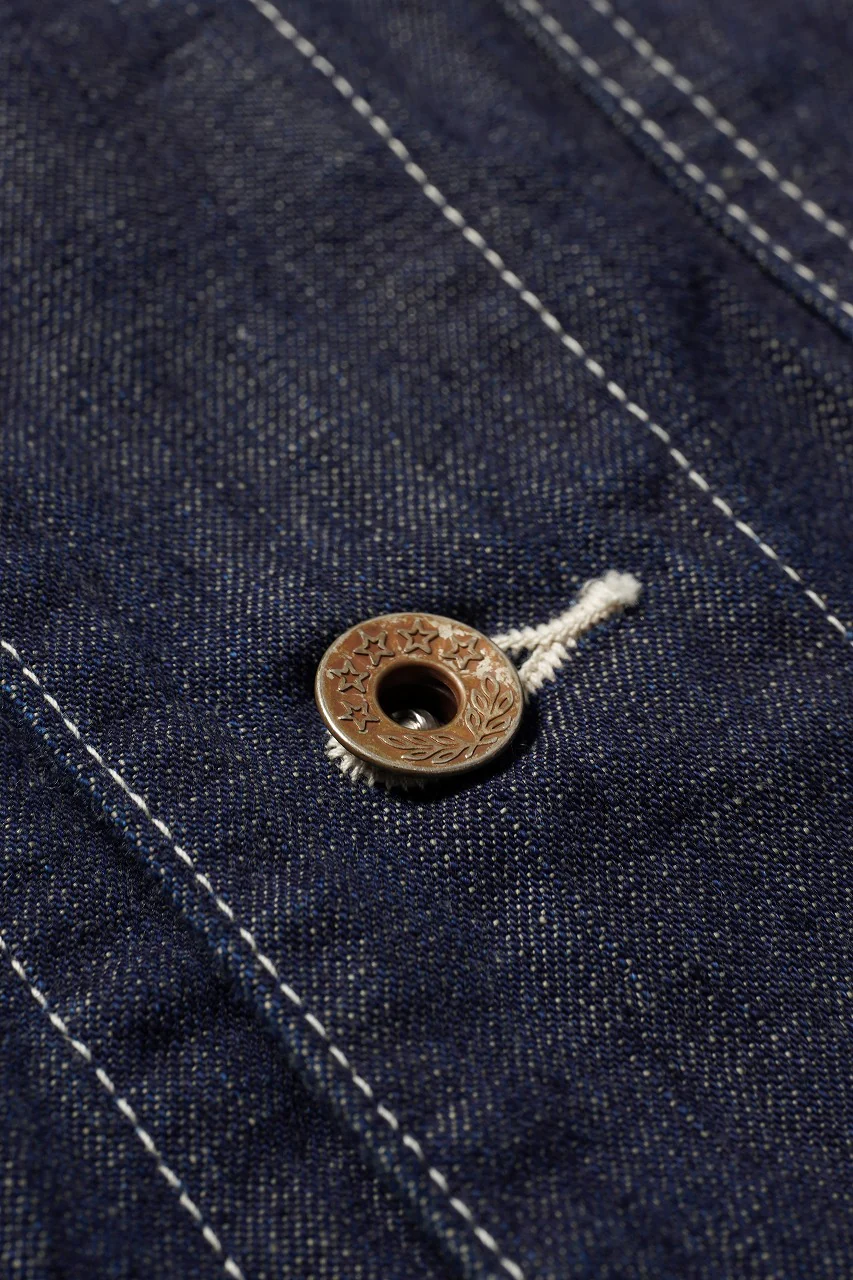 FULLCOUNT x N/07 exclusive COVER ALL JACKET / 10.5oz Zimbabwe Denim (INDIGO BLUE / ONE WASHED) - Image 19