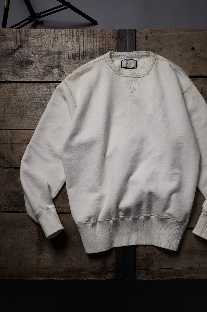 FULLCOUNT x N/07 exclusive Double V Set In Sleeve / Mother Cotton "Exhausted" (Ecru) - Image 3